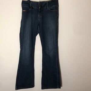 Y2K Women’s Levi Strauss stretch high waist rib snap jeans bootcut Sz 10 31”